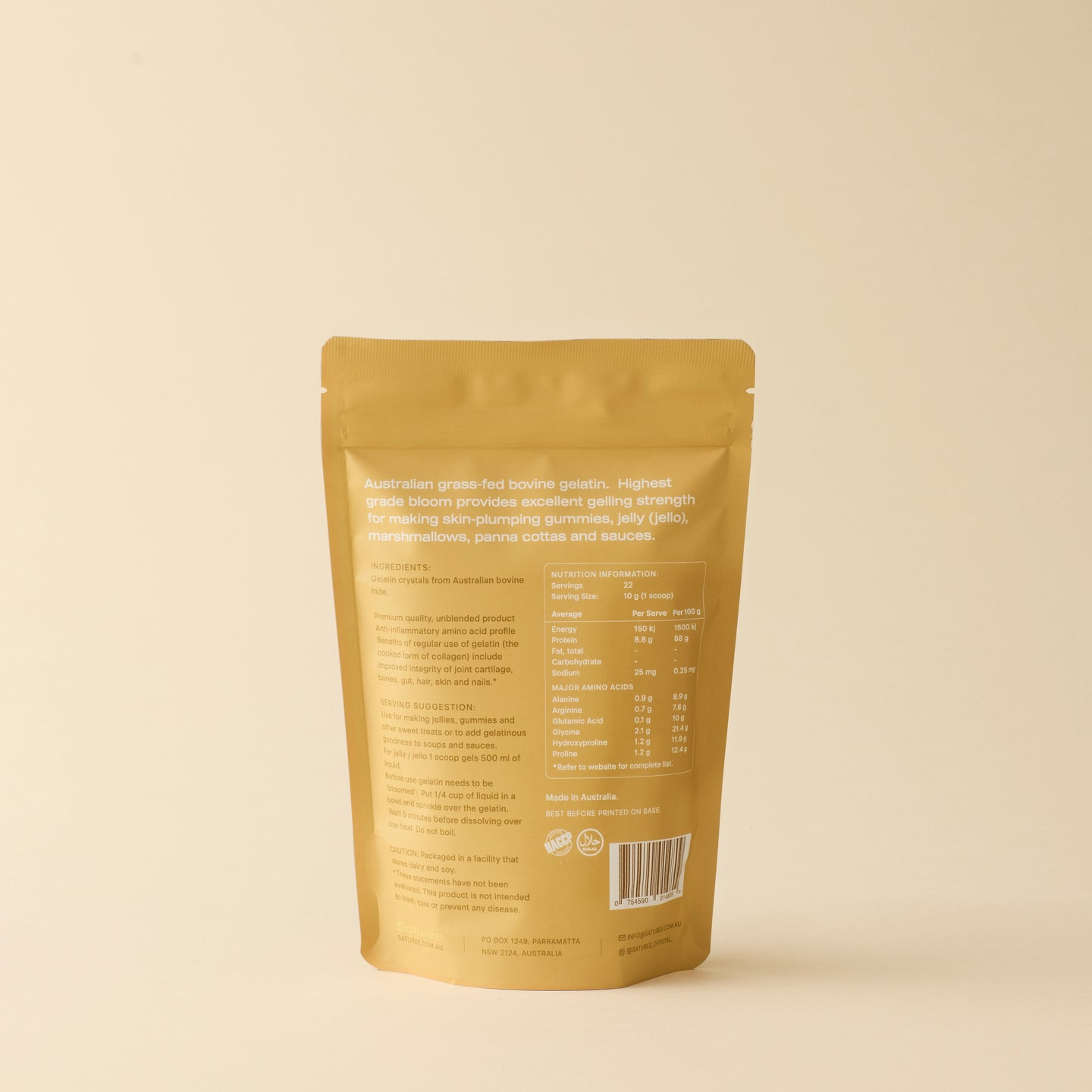 Best Bloom Gelatin – Unflavoured – Buy Online | Saturée Australia