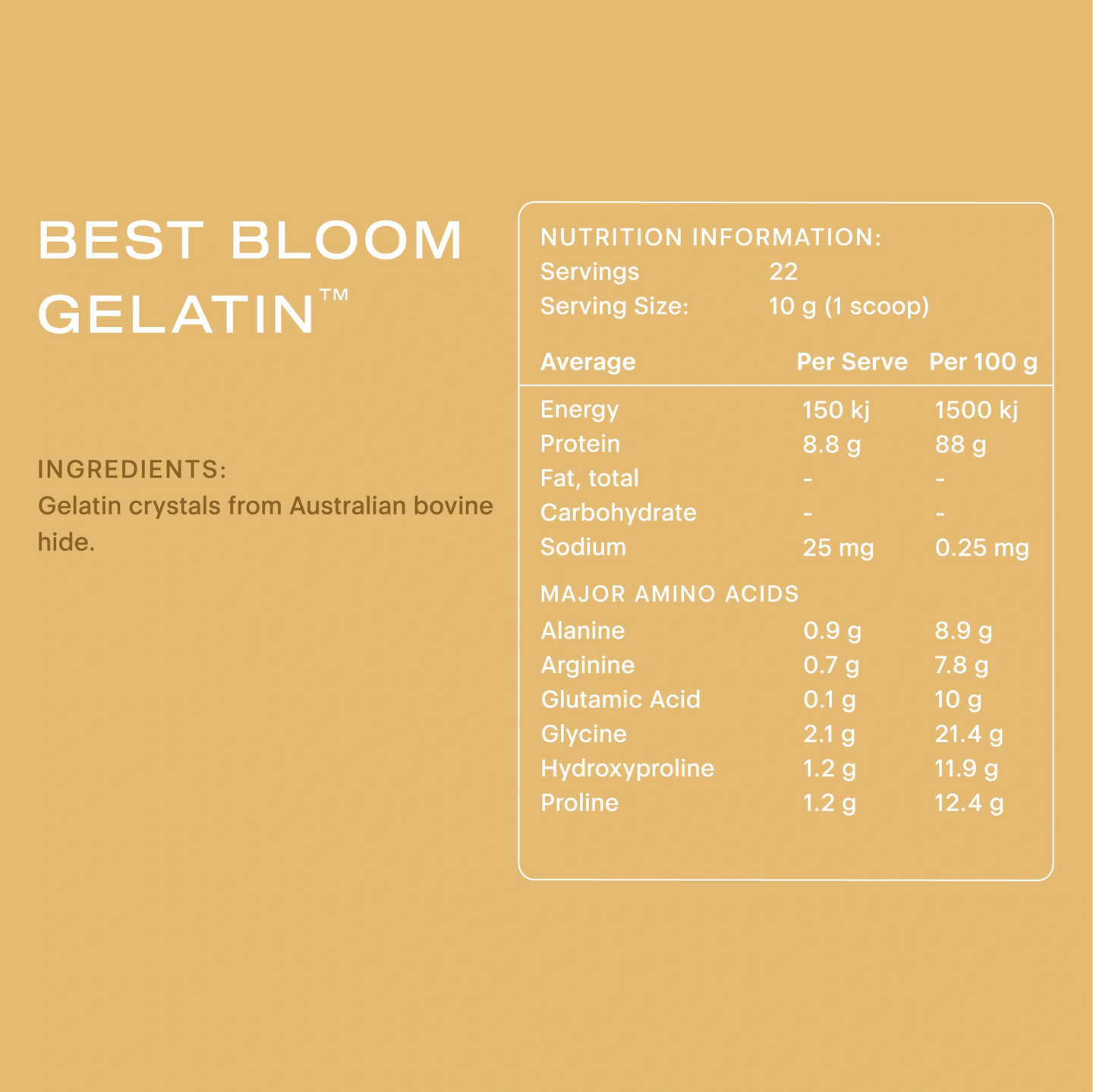 Best Bloom Gelatin – Unflavoured – Buy Online | Saturée Australia